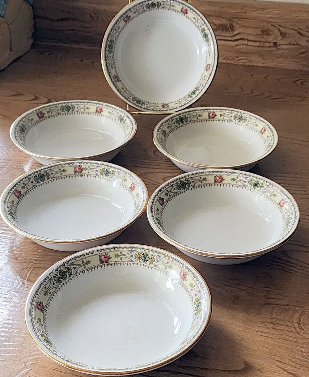 1920's Homer Laughlin Empress China Fruit Dessert Sauce Bowls Set Of 6 See Desc.